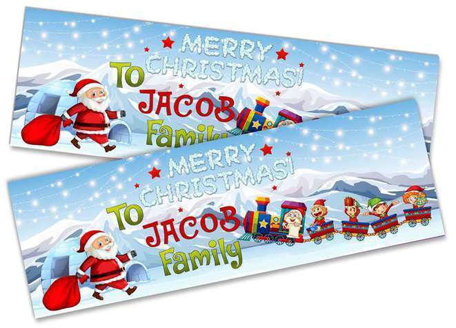 Personalised Banner Christmas Design Party Decoration 15
