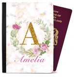 Personalised Floral Children Passport Cover Holder Any Name Holiday Accessory 23