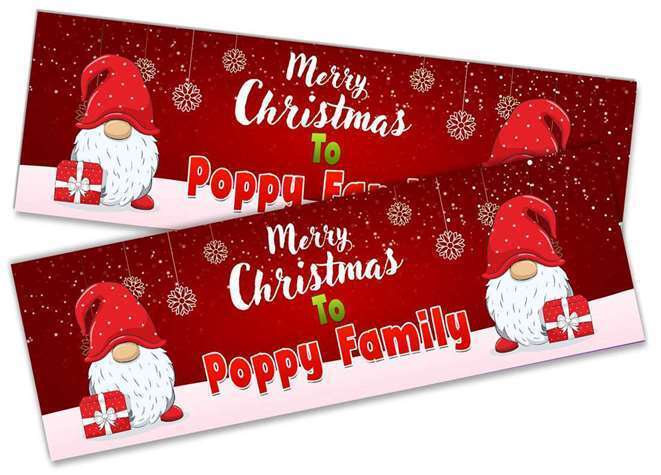 Personalised Banner Christmas Design Party Decoration 18