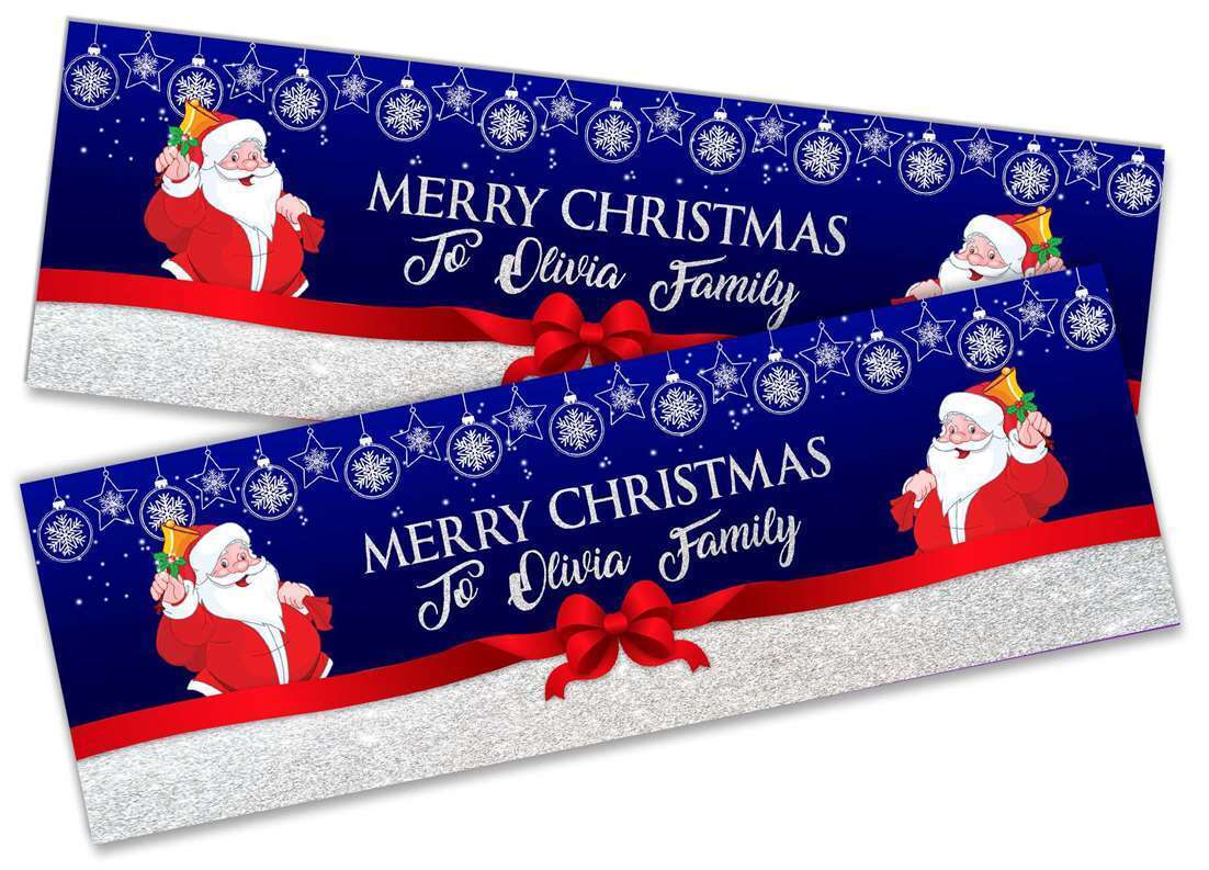 Personalised Banner Christmas Design Party Decoration 11