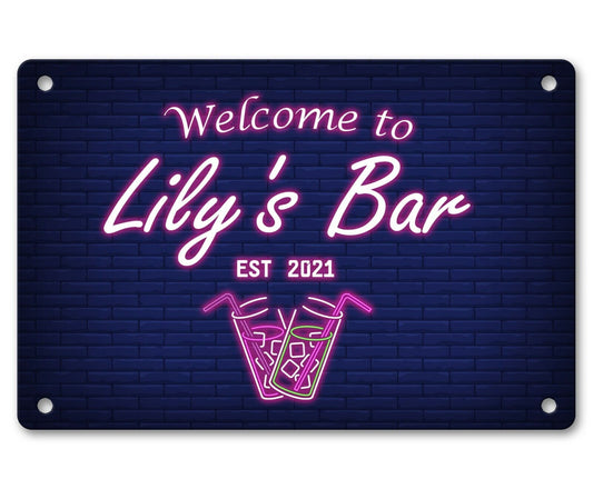 Personalised Bar Sign Any Name Garden Plaque Gift Bar Pub Backyard Bar Sign 84