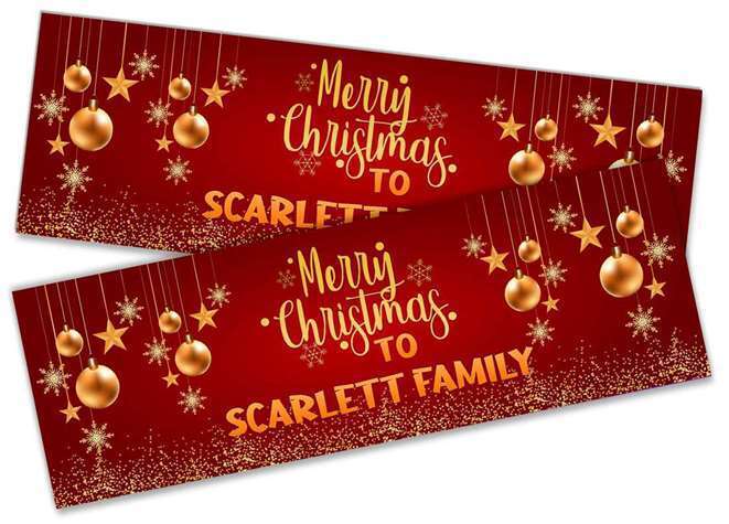 Personalised Banner Christmas Design Party Decoration 16