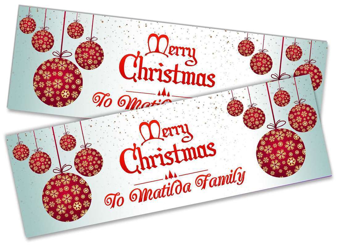 Personalised Banner Christmas Design Party Decoration 14
