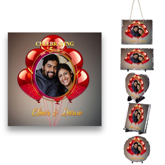 Personalised Anniversary Design Rock Slate  Any Name Image Wedding Gift 20