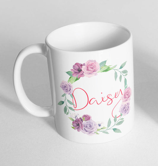 Personalised Any Name Floral Printed Ceramic Novelty Mug Funny Gift Coffee Tea