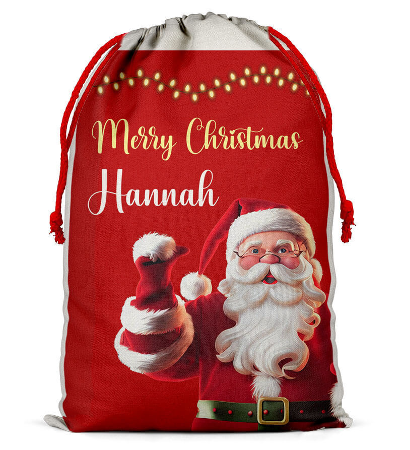 Personalised Christmas Sack Santa Bag Xmas Boy Girl Gift Stocking Bag 13