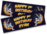 Personalised Birthday Banners Space Design Children Kids Party Decoration 2