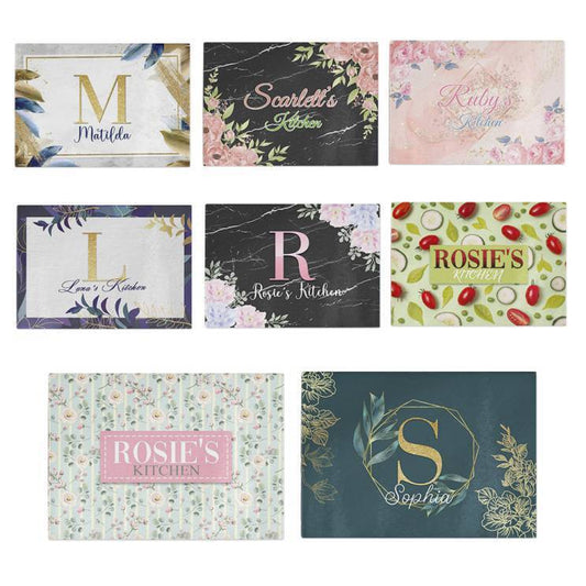 Personalised Any Name Kitchen Glass Chopping Board Item Gift 10