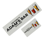 Personalised Any Text Beer Mat Label Bar Runner Ideal Home Pub Cafe Occasion 6