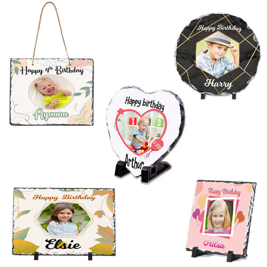 Personalised Birthday Design Rock Slate  Any Name Image Wedding Gift 4