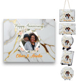 Personalised Anniversary Design Rock Slate  Any Name Image Wedding Gift 16