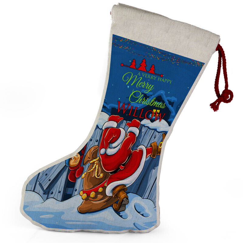 Personalised Any Name Christmas Stocking Tree Decoration Gift Present 4