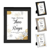 Personalised Anniversary Wooden Frames Any Image Name Wedding Gift Mr and Mrs 10