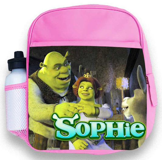 Personalised Kids Backpack Any Name Shrek Girl Childrens School Bag