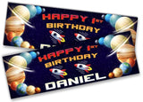 Personalised Birthday Banners Space Design Children Kids Party Decoration 2
