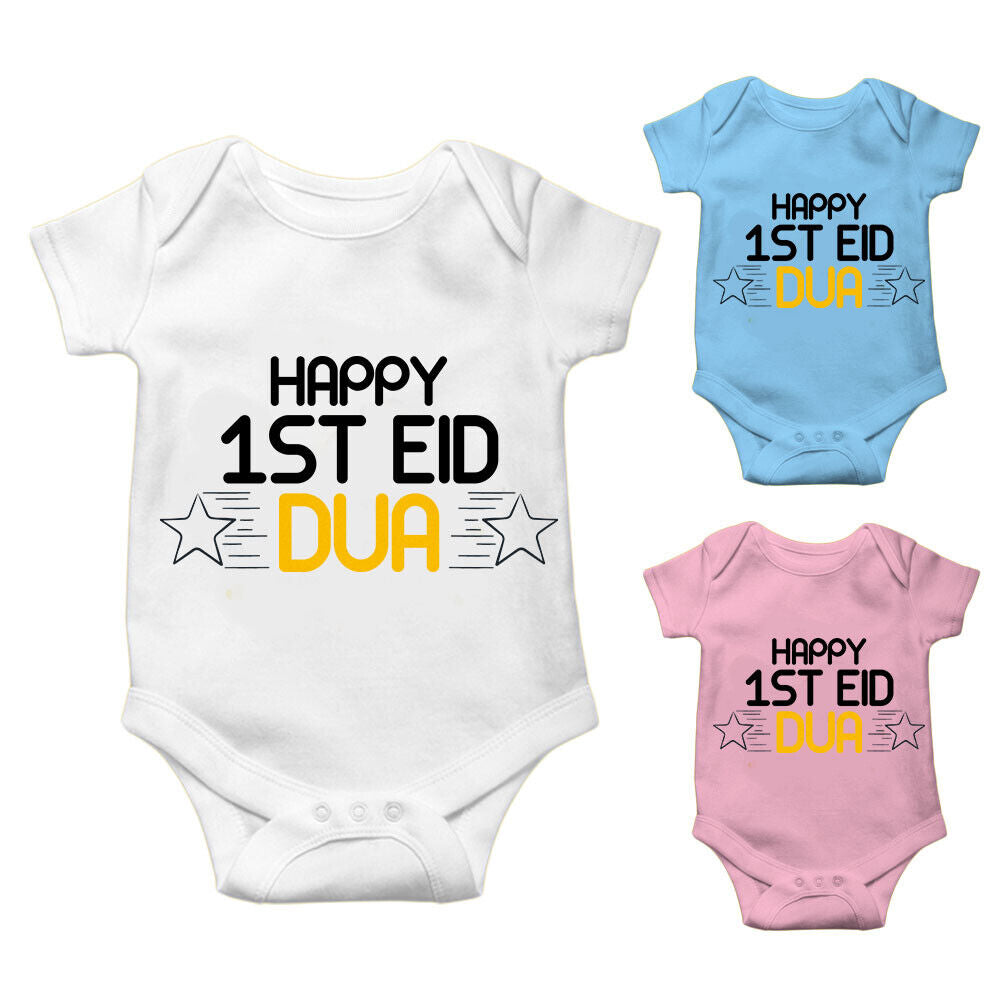 Personalised Eid Baby Vest Baby grow Little baby body suit 16