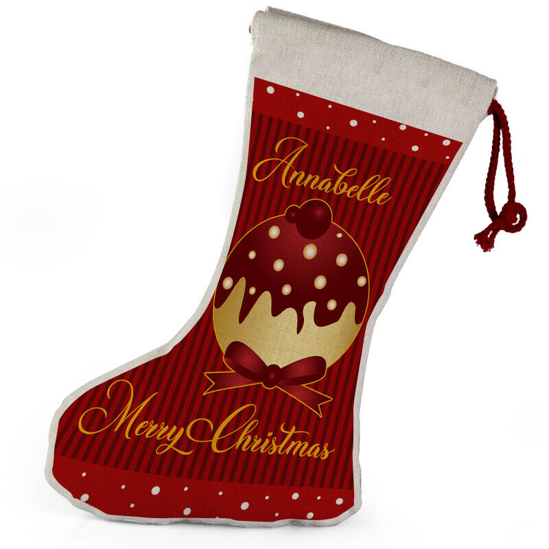 Personalised Any Name Christmas Stocking Tree Decoration Gift Present 2