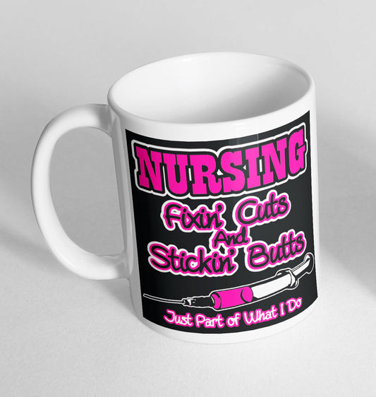 Nursing Fixing Cuts Humour Printed Cup Ceramic Novelty Mug Funny Gift 