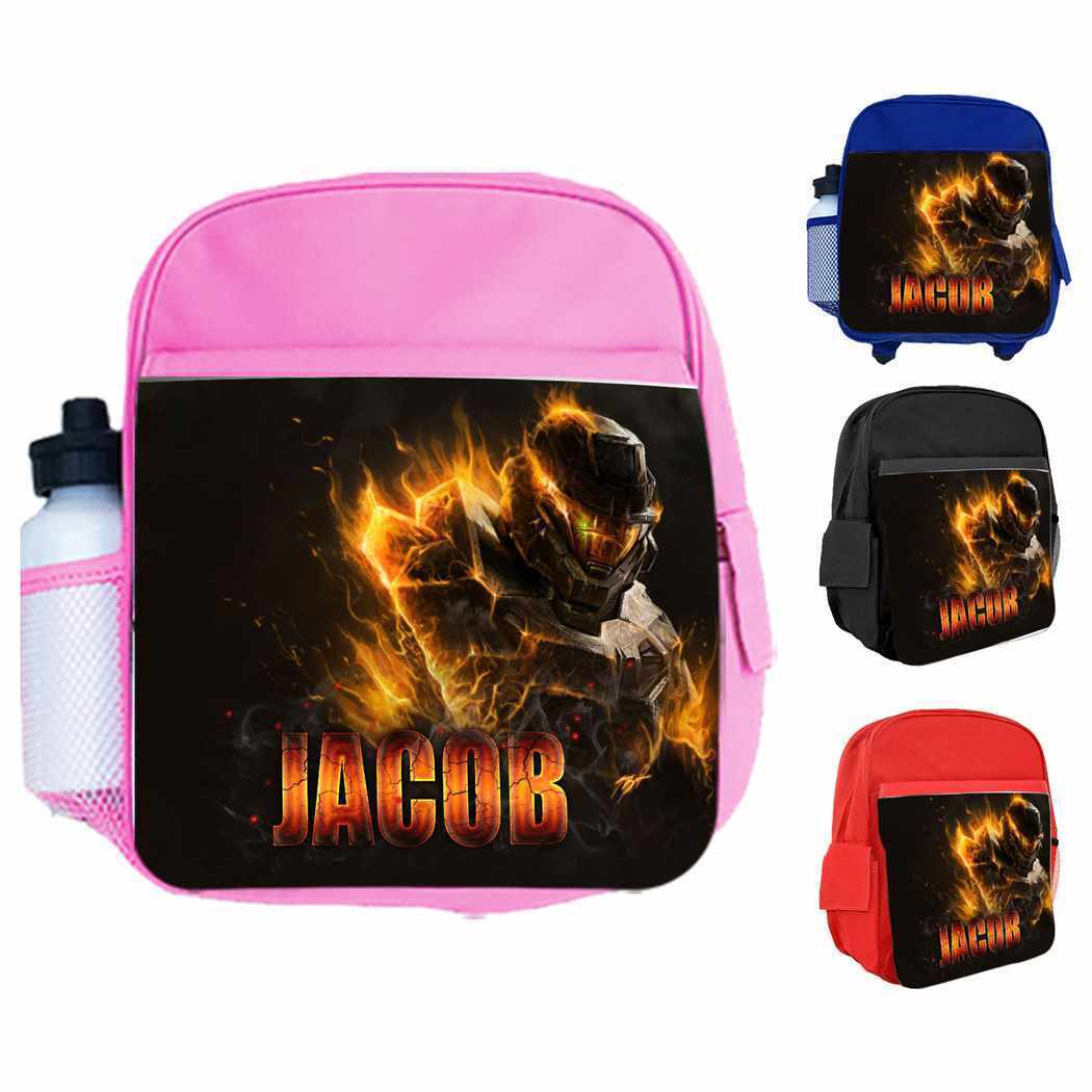 Personalised Kids Backpack Any Name Gaming Boys Girls Children School Bag 7