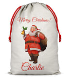 Personalised Christmas Sack Santa Bag Xmas Boy Girl Gift Stocking Bag 10