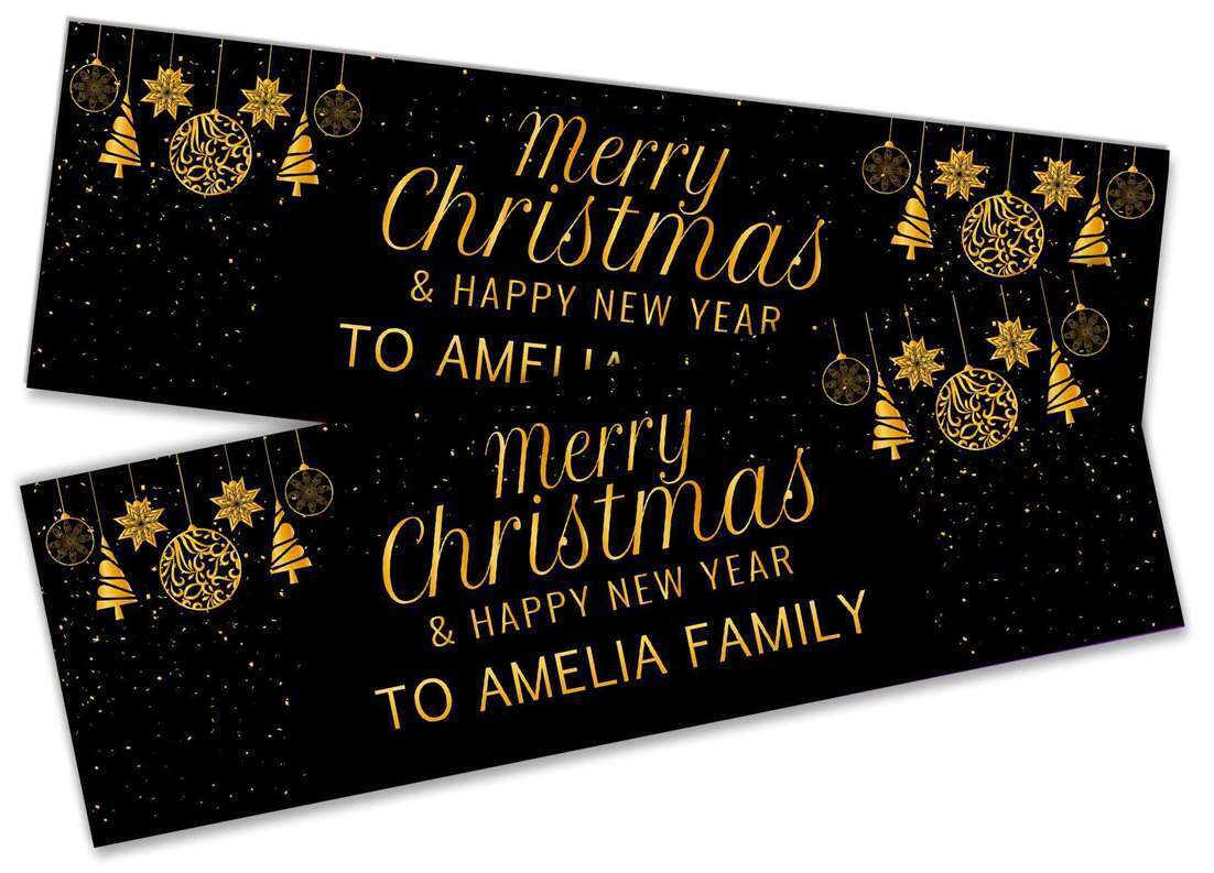 Personalised Banner Christmas Design Party Decoration 12