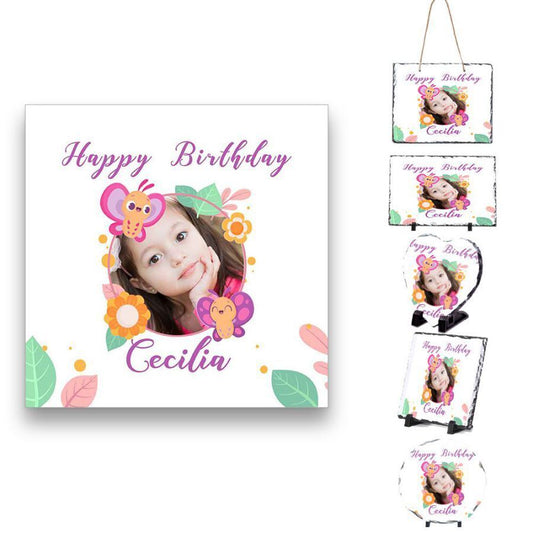 Personalised Birthday Design Rock Slate  Any Name Image Wedding Gift 9