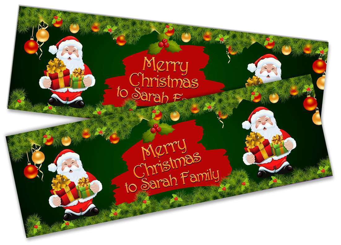 Personalised Banner Christmas Design Party Decoration 10