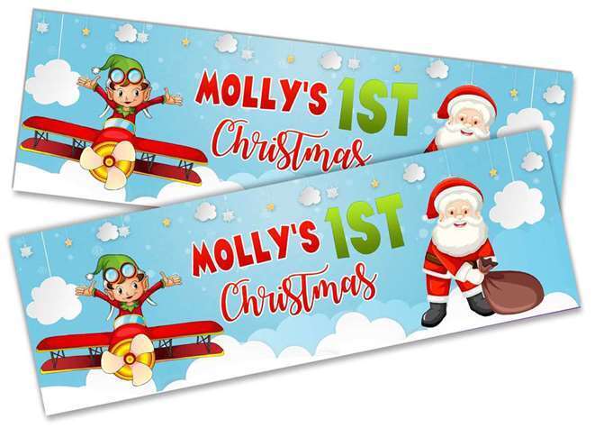 Personalised Banner Christmas Design Party Decoration 15