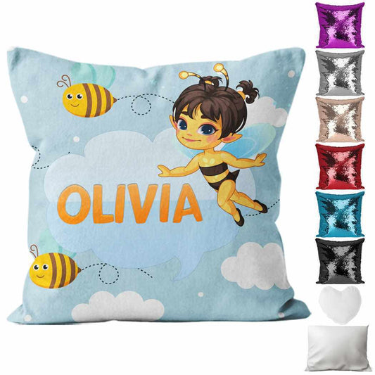 Personalised Cushion Animal Sequin Cushion Pillow Printed Birthday Gift 78