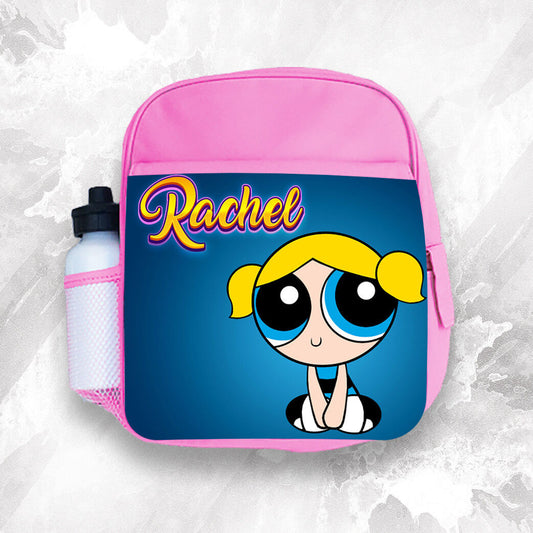 Personalised Kids Backpack Any Name Power Puff Girls Girl Childrens School Bag