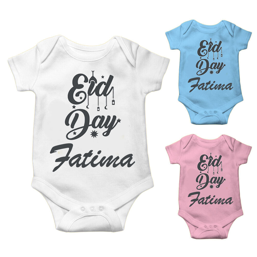 Personalised Eid Baby Vest Baby grow Little baby body suit 20