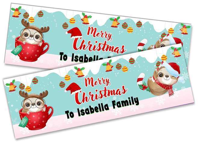 Personalised Banner Christmas Design Party Decoration 18