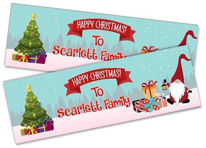 Personalised Banner Christmas Design Party Decoration 18