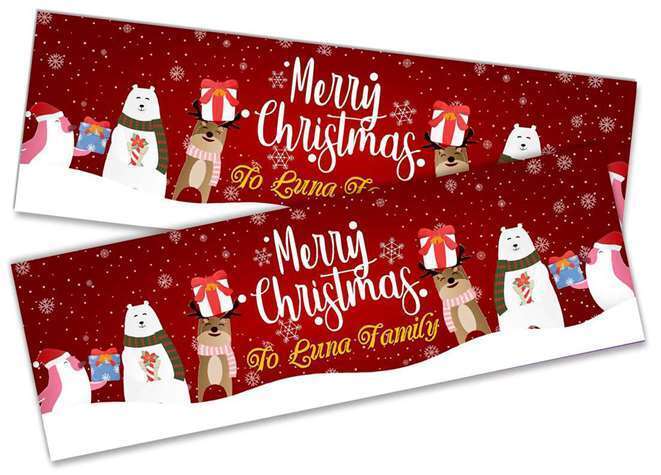 Personalised Banner Christmas Design Party Decoration 15