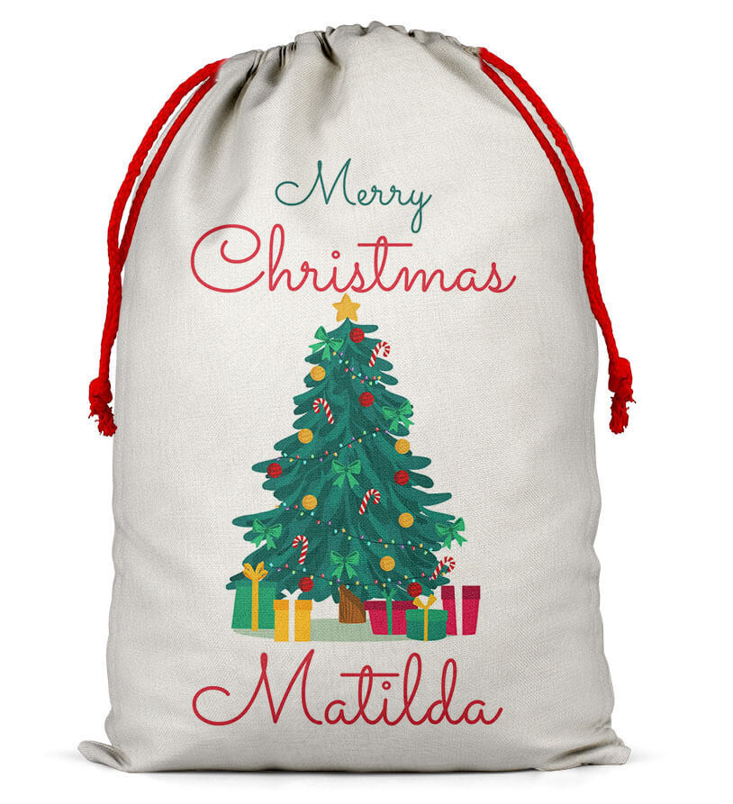 Personalised Christmas Sack Santa Bag Xmas Boy Girl Gift Stocking Bag 7