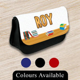 Personalised Pencil Case Generic Girls Boys Stationary Kids School Bag 44