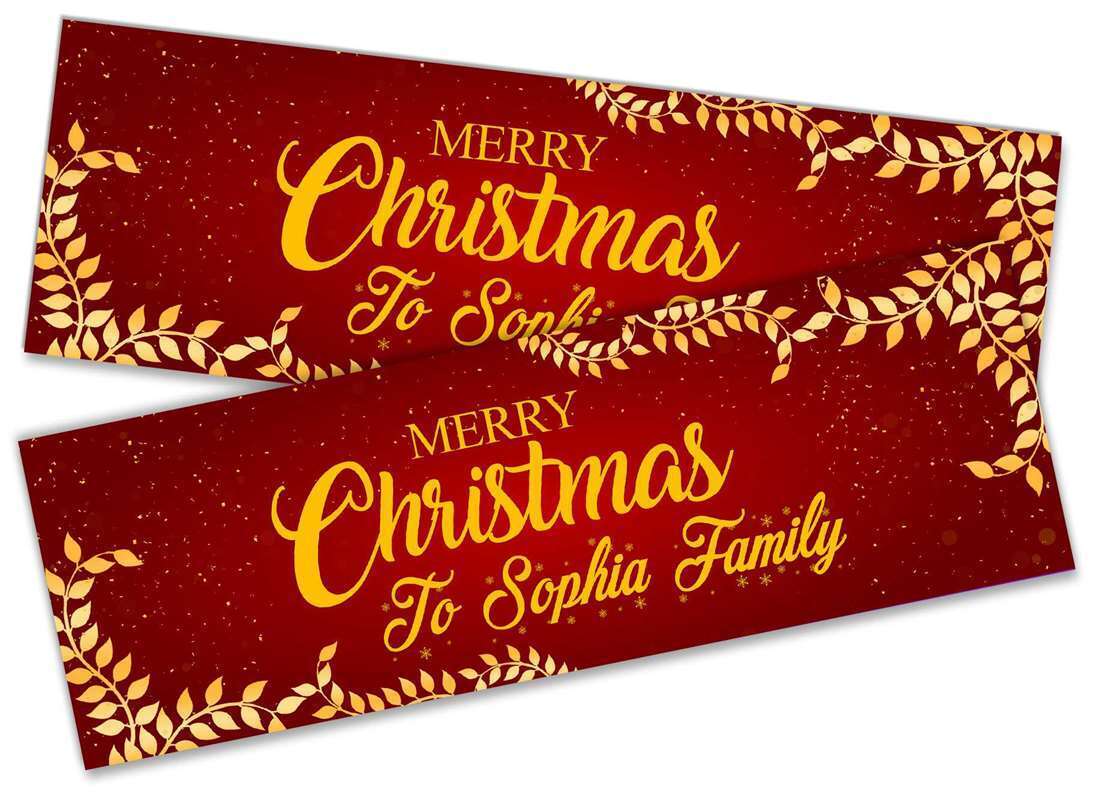 Personalised Banner Christmas Design Party Decoration 12