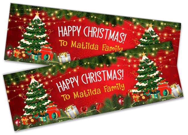 Personalised Banner Christmas Design Party Decoration 18