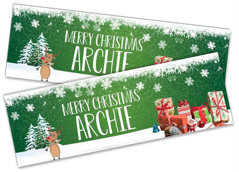 Personalised Banner Christmas Design Party Decoration 9