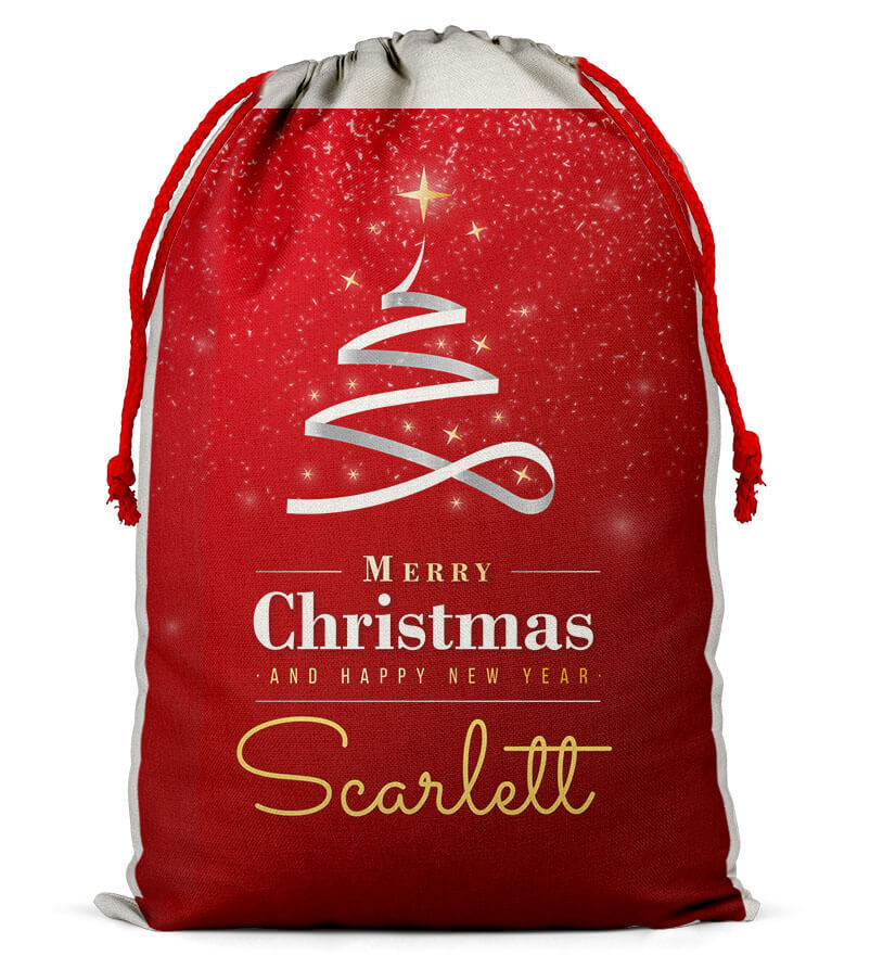 Personalised Christmas Sack Santa Bag Xmas Boy Girl Gift Stocking Bag 11
