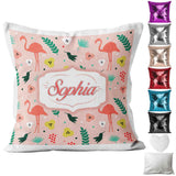 Personalised Cushion Flamingo Sequin Cushion Pillow Printed Birthday Gift 12