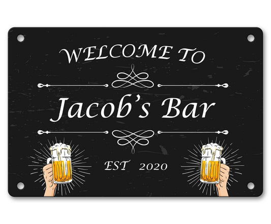 Personalised Bar Sign Any Name Garden Plaque Gift Bar Pub Backyard Bar Sign 1