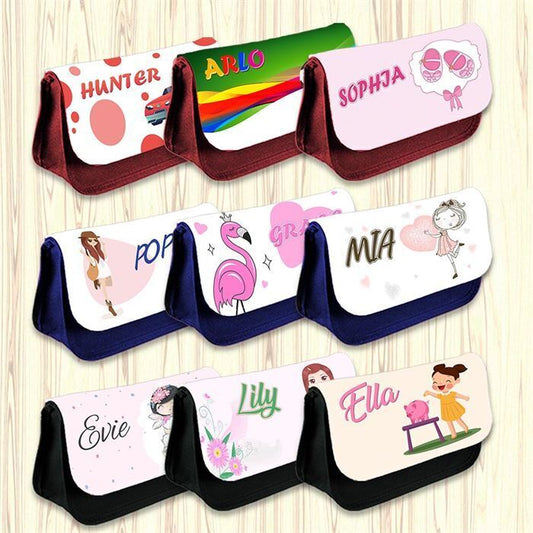 Personalised Pencil Case Generic Girls Boys Stationary Kids School Bag 40