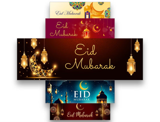 Eid Mubarak Banners Children Kids Adults Party Decoration idea 270