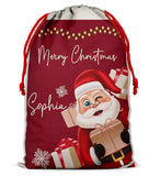 Personalised Christmas Sack Santa Bag Xmas Boy Girl Gift Stocking Bag 12
