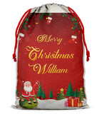 Personalised Christmas Sack Santa Bag Xmas Boy Girl Gift Stocking Bag 11