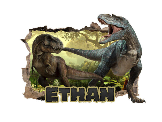 Personalised Dinosaur Any Name Wall Decal 3D Art Stickers Vinyl Bedroom 13