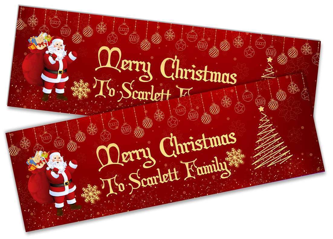Personalised Banner Christmas Design Party Decoration 11