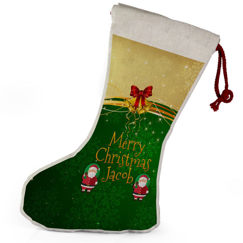 Personalised Any Name Christmas Stocking Tree Decoration Gift Present 1