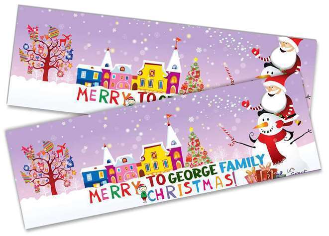 Personalised Banner Christmas Design Party Decoration 16